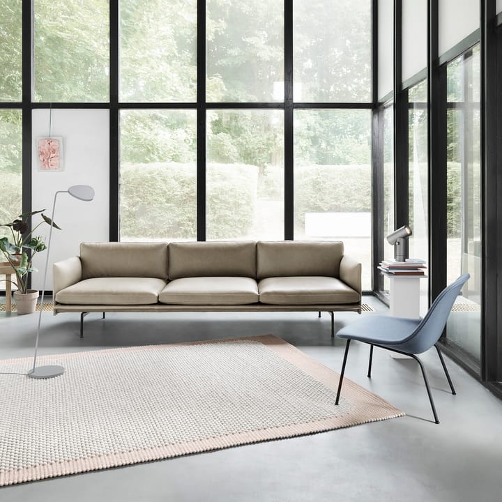 Fiber Lounge stol med stålben, Divina 154-Black Muuto