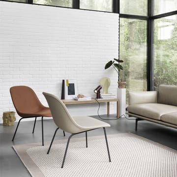 Fiber Lounge stol med stålben - Steelcut Trio 236-Anthracite - Muuto