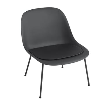 Fiber lounge stolsdyna - Easy leather black - Muuto