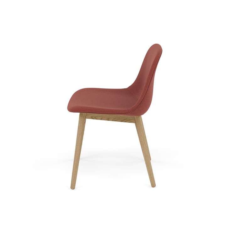 Fiber Side Chair med träben, Re-wool 558-oak Muuto