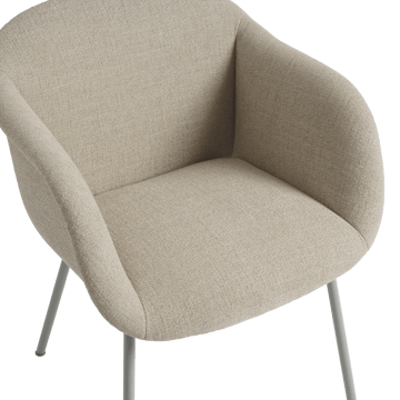 Fiber Soft Armchair tube bas - Ecriture 240/Grey - Muuto