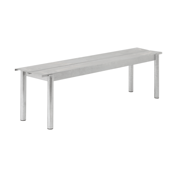 Linear steel bench bänk 170x34 cm - Warm galvanized steel - Muuto