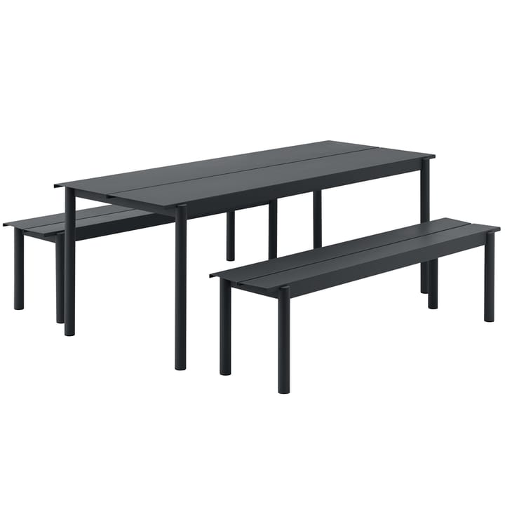 Linear Steel bord 200x75 cm, Black Muuto