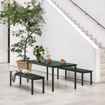 Linear Steel bord 200x75 cm - Dark green - Muuto