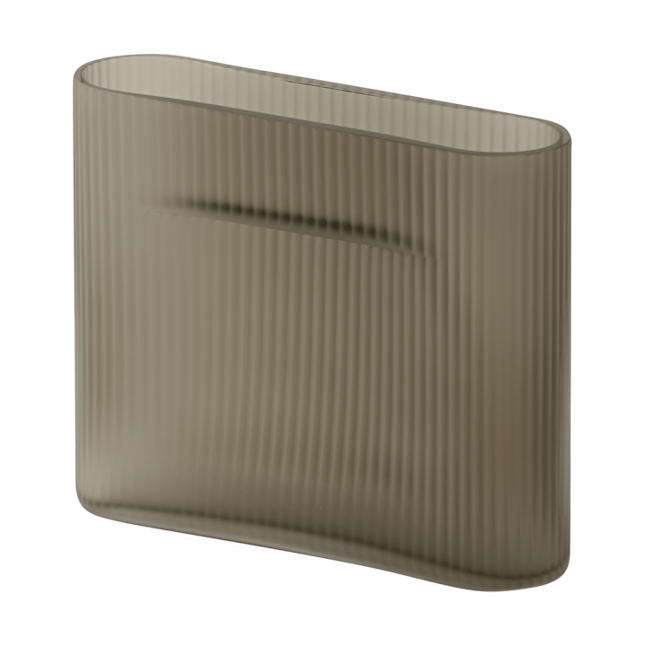 Ridge vas frostat glas 16,5 cm - Taupe - Muuto