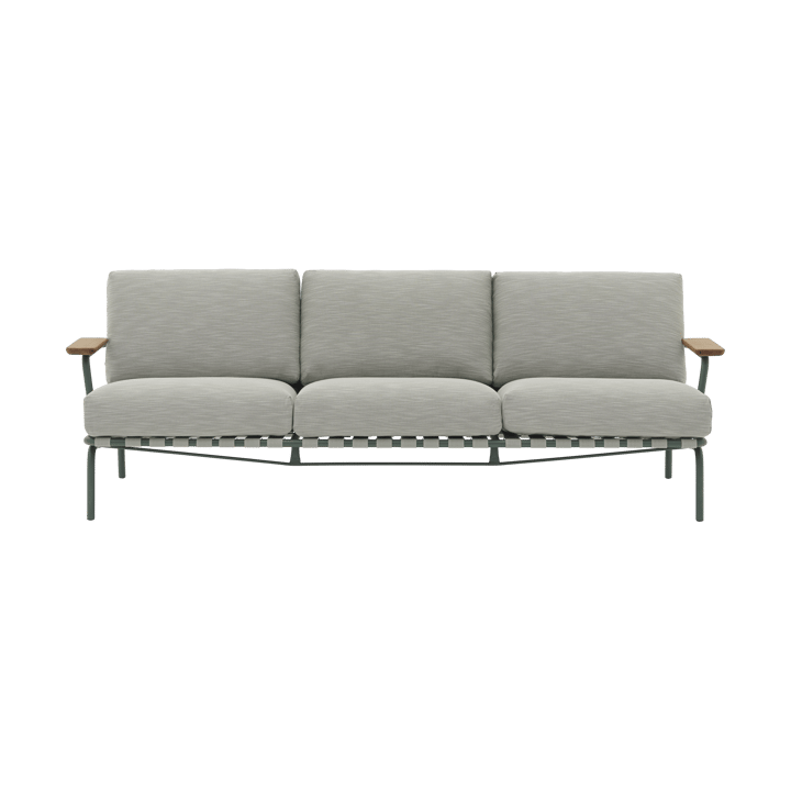 Settle 3-sits soffa - Ribbed Weave 2 Dark green - Muuto