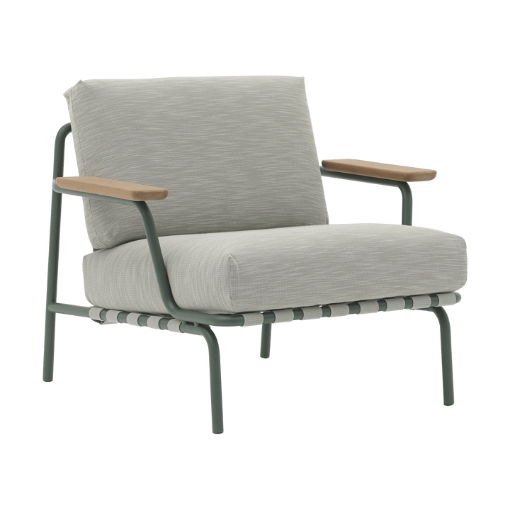 Settle Lounge Chair loungefåtölj - Ribbed Weave 2 Dark green - Muuto