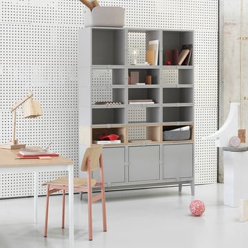 Stacked förvaringssystem small med ryggskiva - Light grey - Muuto