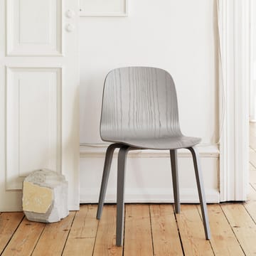 Visu stol träbas - Grey - Muuto