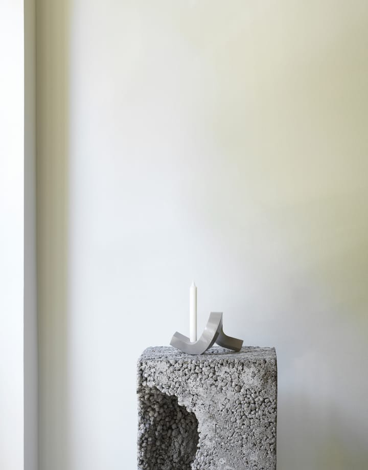 Crooked ljusstake 1, Warm grey Normann Copenhagen