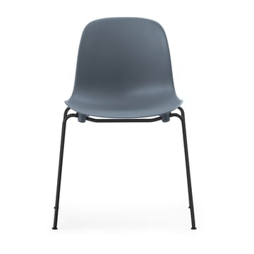 Form Chair staplingsbar stol svarta ben 2-pack, Blå - undefined - Normann Copenhagen