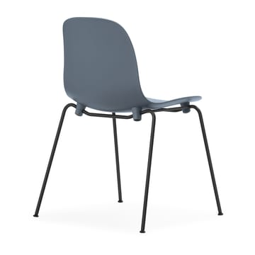 Form Chair staplingsbar stol svarta ben 2-pack, Blå - undefined - Normann Copenhagen