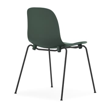 Form Chair staplingsbar stol svarta ben 2-pack, Grön - undefined - Normann Copenhagen