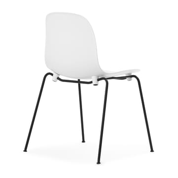 Form Chair staplingsbar stol svarta ben 2-pack, Vit - undefined - Normann Copenhagen