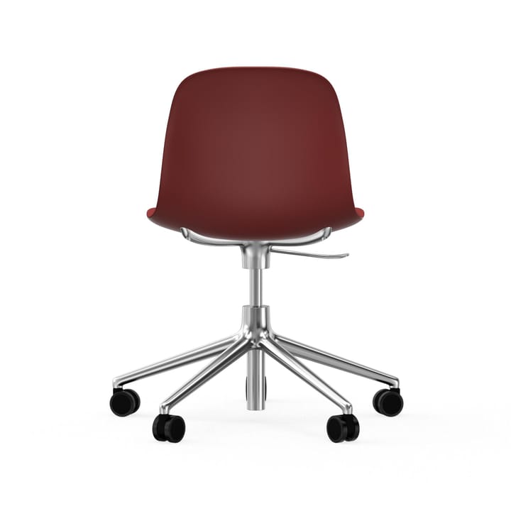 Form chair swivel 5W kontorsstol, röd, aluminium, hjul Normann Copenhagen