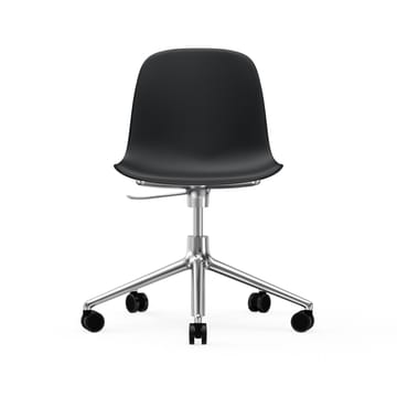 Form chair swivel 5W kontorsstol - svart, aluminium, hjul - Normann Copenhagen