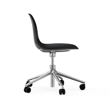 Form chair swivel 5W kontorsstol - svart, aluminium, hjul - Normann Copenhagen