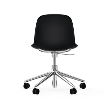 Form chair swivel 5W kontorsstol - svart, aluminium, hjul - Normann Copenhagen