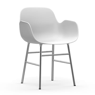 Form karmstol kromade ben - Vit - Normann Copenhagen