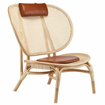 Nomad loungestol - Natur-cognac läder - NORR11