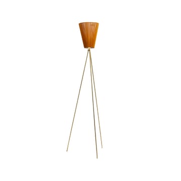 Oslo Wood golvlampa - caramel, guldigt stativ - Northern