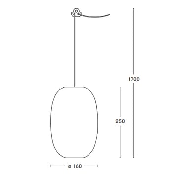 Pebble taklampa avlång - varmgrå-glas - Örsjö Belysning