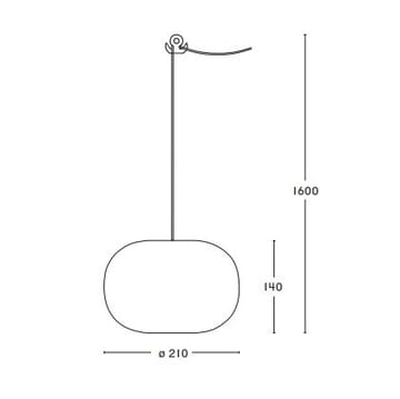 Pebble taklampa knubbig - varmgrå-glas - Örsjö Belysning