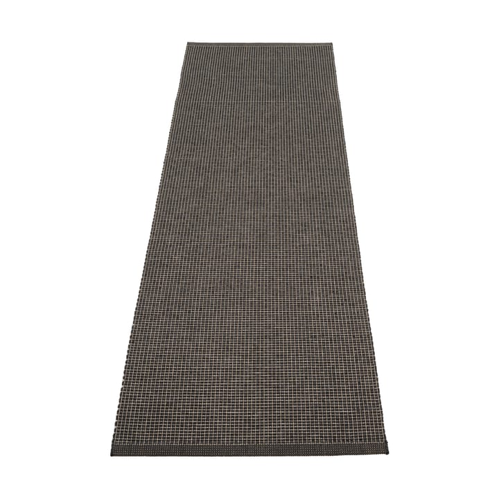 Emm Metallic matta - Black-linen, 70x240 cm - Pappelina