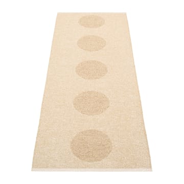 Vera 2.0 plastmatta beige-beige metallic - 70x200 cm - Pappelina