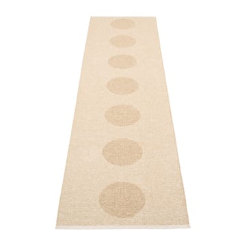 Vera 2.0 plastmatta beige-beige metallic - 70x280 cm - Pappelina