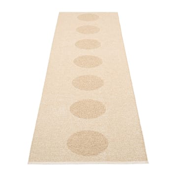 Vera 2.0 plastmatta beige-beige metallic - 70x360 cm - Pappelina