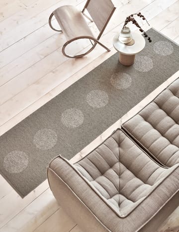 Vera 2.0 plastmatta dark linen-linen metallic - 70x200 cm - Pappelina