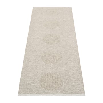 Vera 2.0 plastmatta linen-stone metallic - 70x200 cm - Pappelina