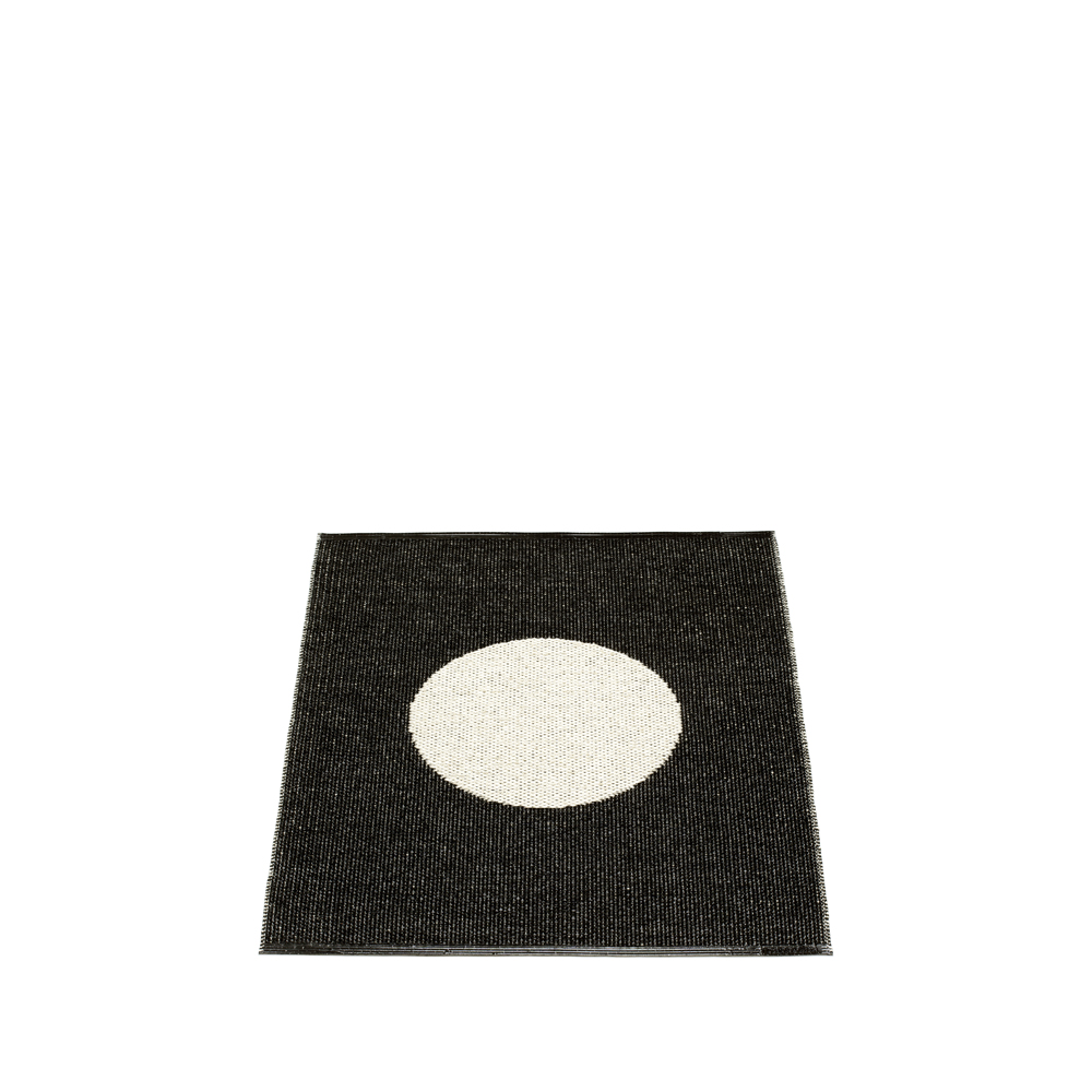 Viggo Small One Doormat 50x70 cm, Black/Vanilla - Pappelina @ RoyalDesign