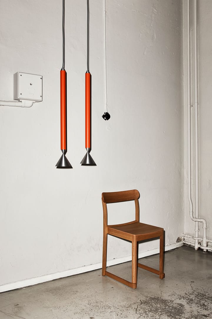 Apollo 59 taklampa, Red orange-aluminium Pholc