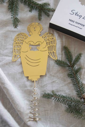 Stig L gingerbread angel tree topper julgranstopp - Mässing - Pluto Design