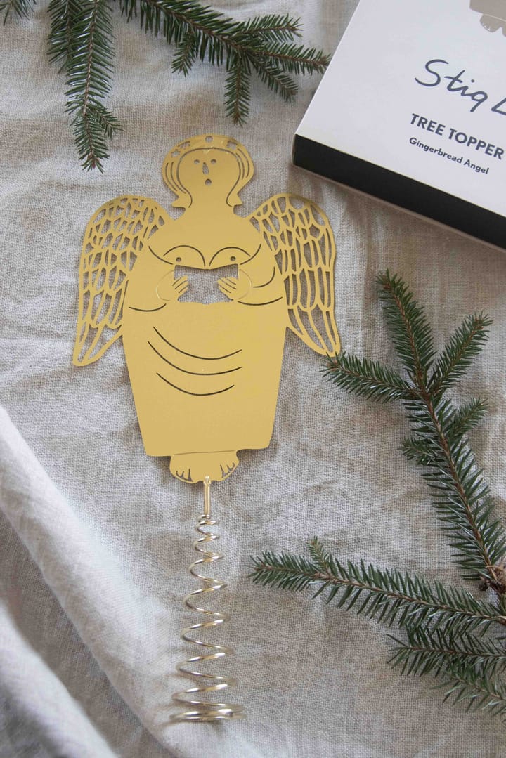 Stig L gingerbread angel tree topper julgranstopp - Mässing - Pluto Design