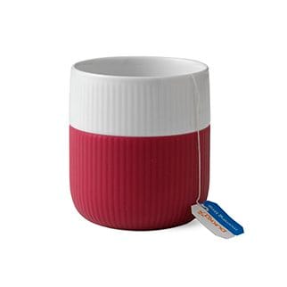 Fluted Contrast mugg - raspberry (rosa) - Royal Copenhagen