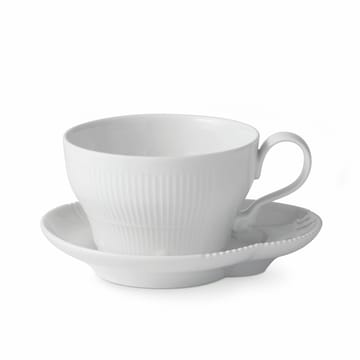 White Elements kopp med fat 26 cl - 26 cl - Royal Copenhagen