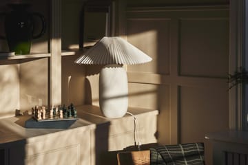 Boulder bordslampa 48 cm white-pleated white - Lampfot - Scandi Living