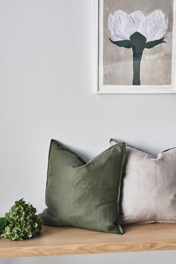 Calm kuddfodral linne 50x50 cm - Forest Green - Scandi Living