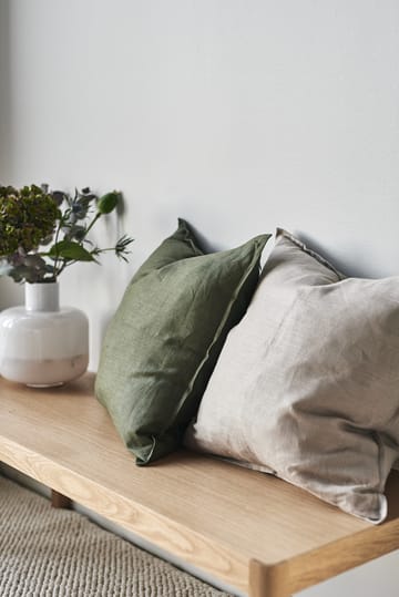 Calm kuddfodral linne 50x50 cm - Forest Green - Scandi Living