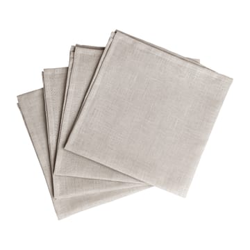 Clean linneservetter 45x45 cm 4-pack - Greige - Scandi Living