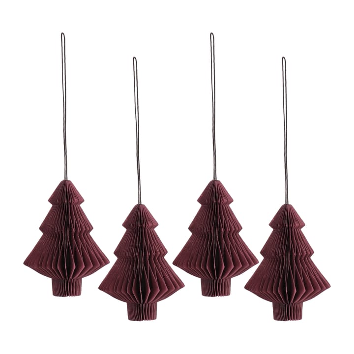 Tree julgranshänge 4-pack, Red Scandi Living