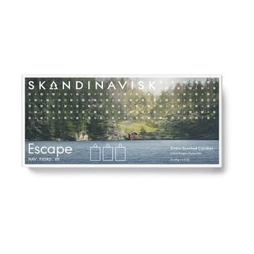 ESCAPE mini dofljus gåvoset 3 delar - 65 g - Skandinavisk