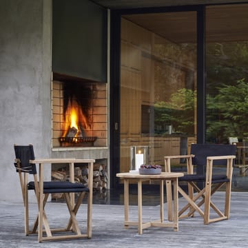 Kryss Dining karmstol - Slate dark grey, teak - Skargaarden