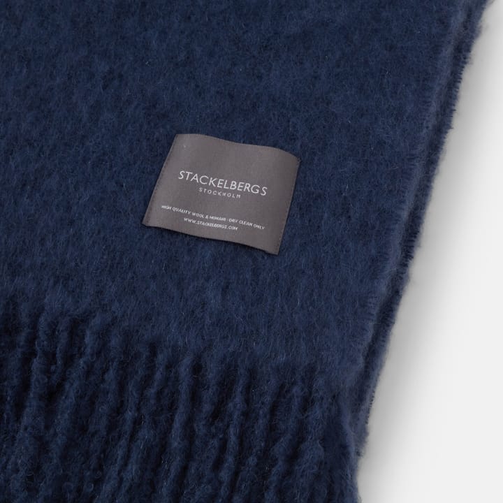 Mohair pläd - Denim dark blue - Stackelbergs