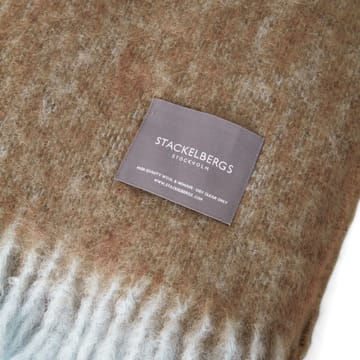 Mohair pläd - Dusky blue & dark brown melange - Stackelbergs