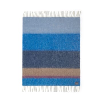 Mohair pläd - Stripe Blue, Azur & Camel - Stackelbergs