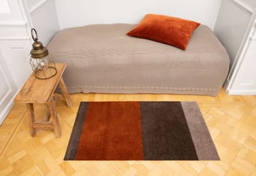 Stripes by tica, horisontell, gångmatta - Brown-terrakotta 67x120 cm - tica copenhagen